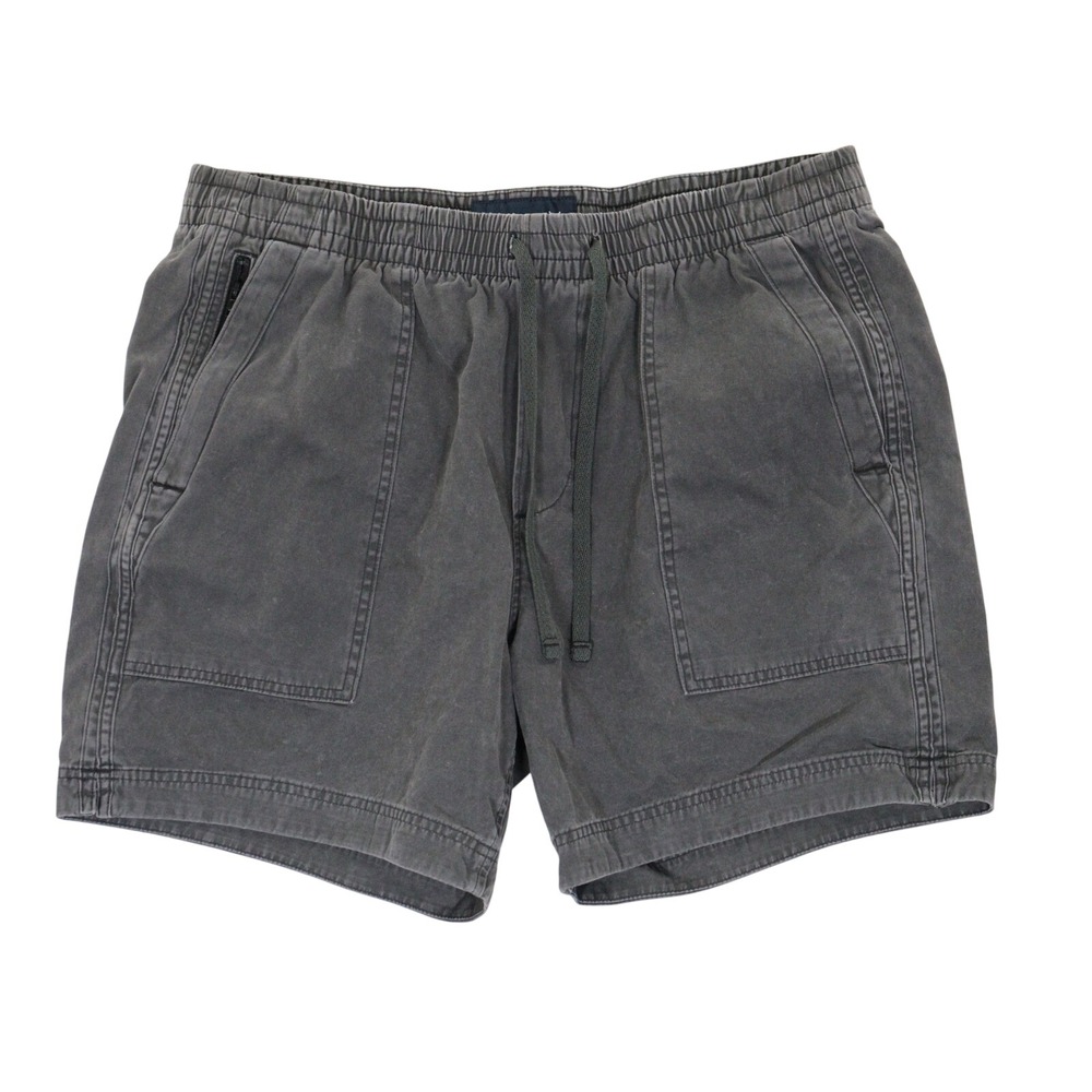 Abercrombie & Fitch Utility Shorts Men L Drawstring Beach Canvas Cargo Grey